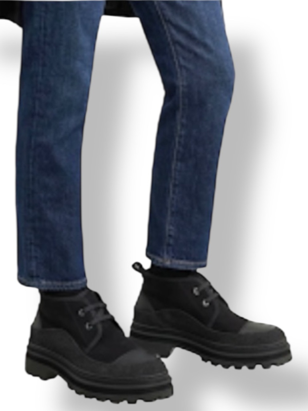 A.P.C. NEW Faustine Lace-Up Canvas Ankle Boots In Black Size 37 (US 6 - 7)